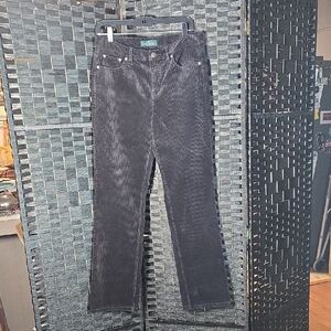 Lauren Jeans Co. Ralph Lauren LRL Black Corduroy Classic Straight Size 10 Pants